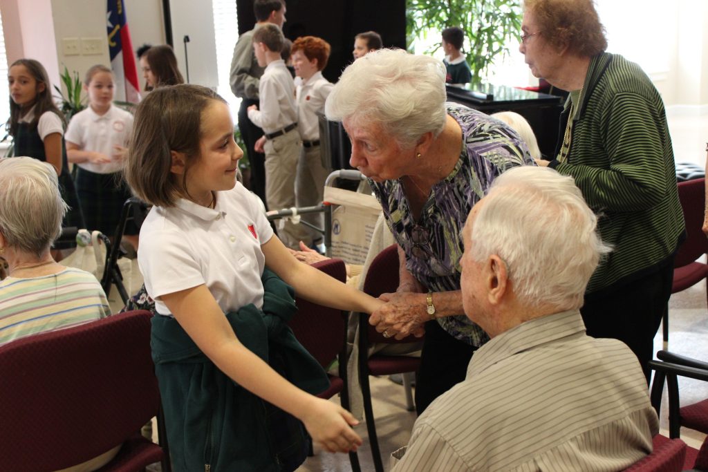 Salisbury Academy Carolers Visit Trinity Oaks and Other Area Retirement Communities